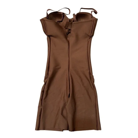 NWOT SKIMS Body Core Sculpt Underwire Mid Thigh Bodysuit Cocoa Shapewear Size S